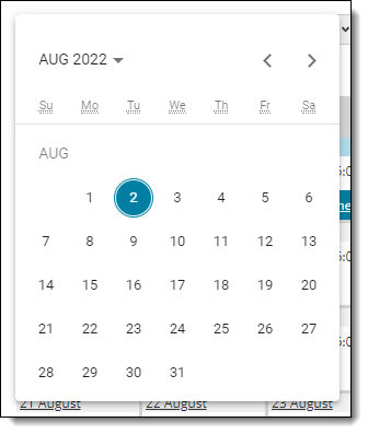 Calendar Date-picker for Three Month view.